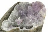 Amethyst Crystals on Sparkling Quartz Chalcedony - India #220068-1